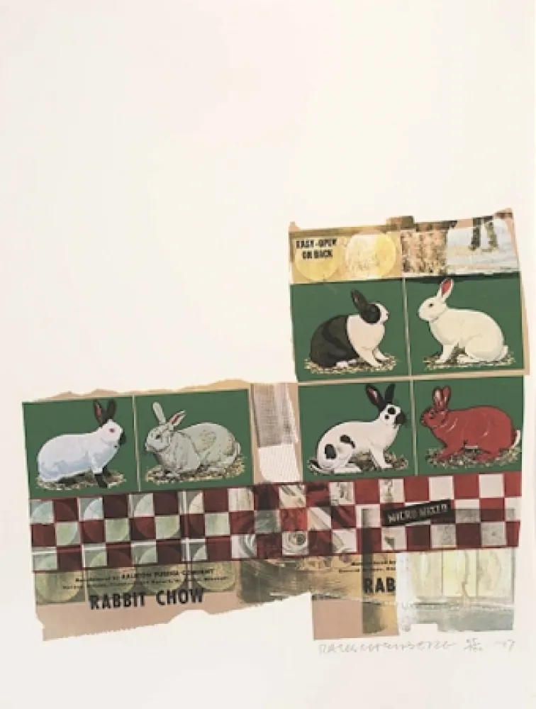 丝网印刷 Rauschenberg - Rabbit Chow, from Chow Bags