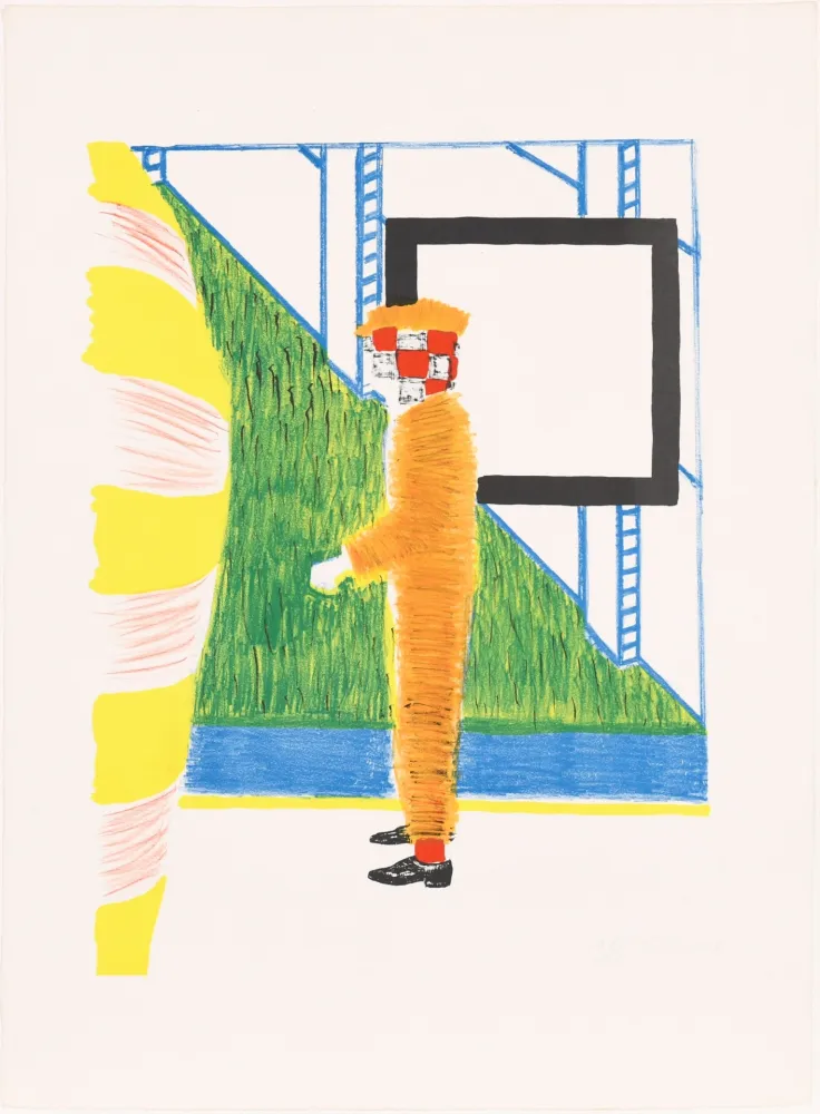 石版画 Raveel - Gesprek in tuin (Conversation in the garden)