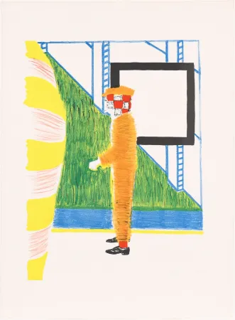 石版画 Raveel - Gesprek in tuin (Conversation in the garden)