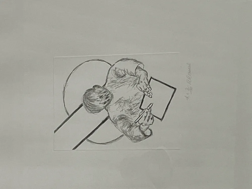 版画 Raveel - Tegenover het vlak