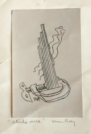 版画 Ray - Carte de Veux-Cliché verre