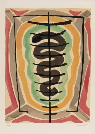 石版画 Ray - De l'origine des espèces par voie de sélection irrationnelle (#B), 1971 - Hand-signed!