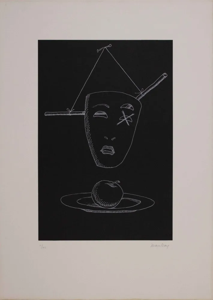 石版画 Ray - Les six masques voyants