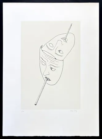 石版画 Ray - Man Ray (1890–1976) - Maschere - Lithograph on paper