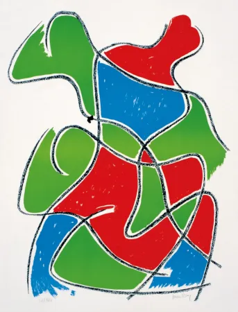 石版画 Ray - Man Ray (1890–1976) - Tre figure - Color lithograph on paper - 1968
