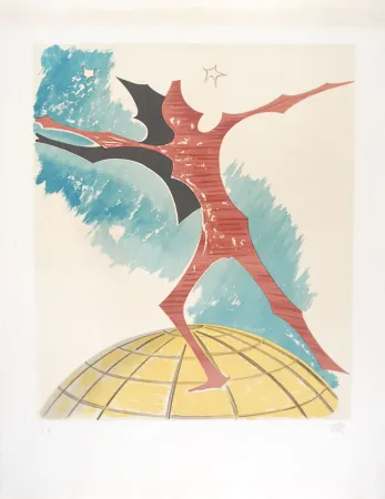 石版画 Ray - Rebus