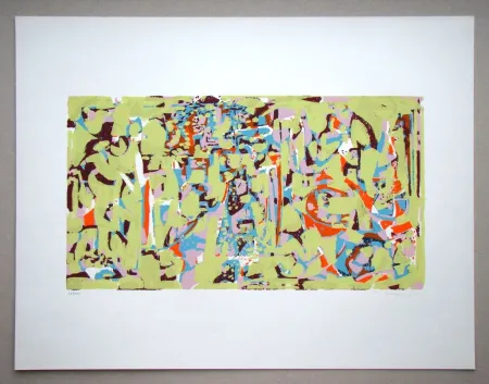 丝网印刷 Raymond - Composition non figuratif