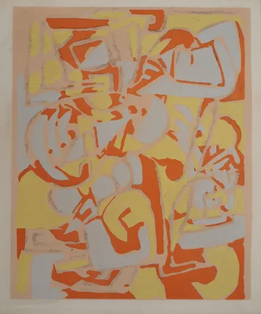 石版画 Raymond - Paysage abstrait