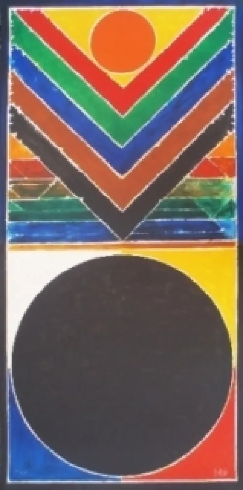 石版画 Raza - Composition 2