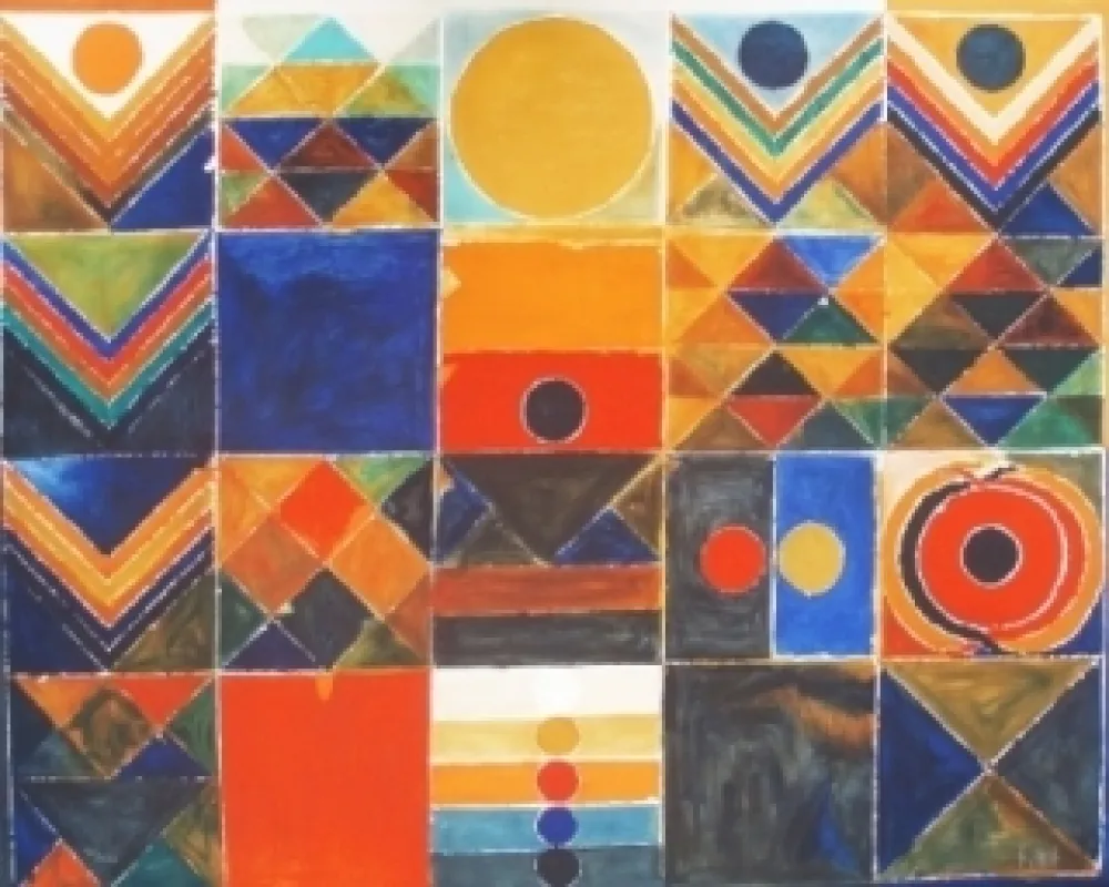 石版画 Raza - Composition