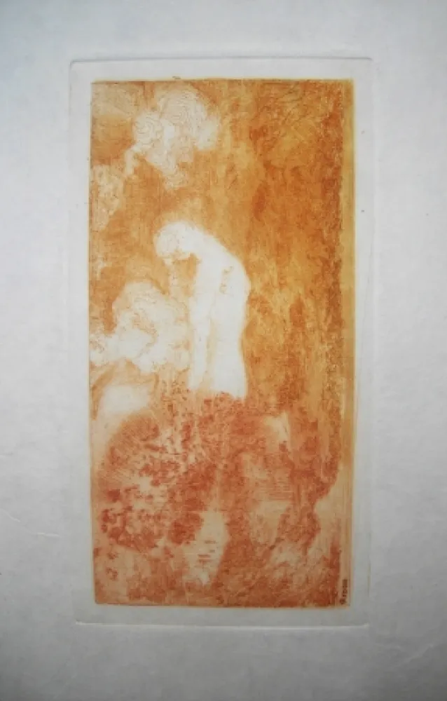 蚀刻版画 Redon - Baigneuse