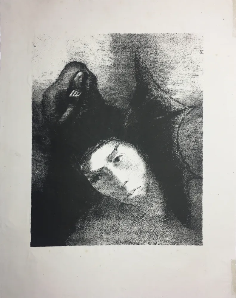 石版画 Redon - LA TENTATION DE SAINT-ANTOINE (Planche XVIII, 3ème série) 1896