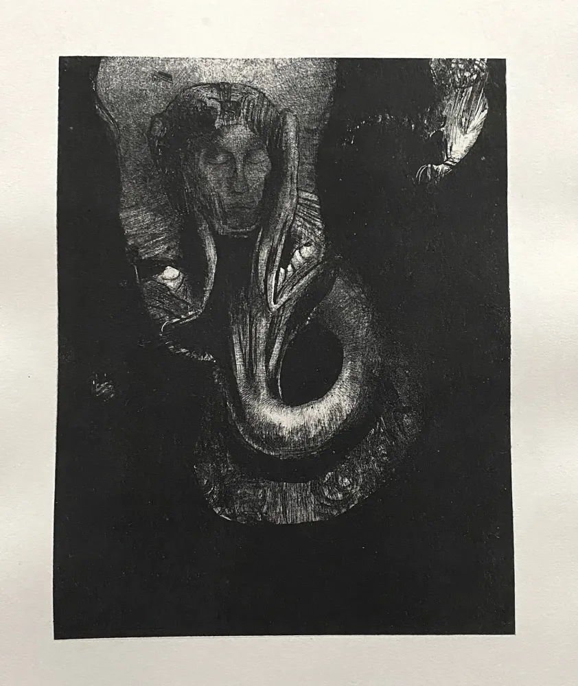 石版画 Redon - Oannès : moi, la première conscience du chaos...