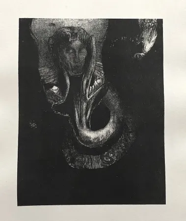 石版画 Redon - Oannès : moi, la première conscience du chaos...