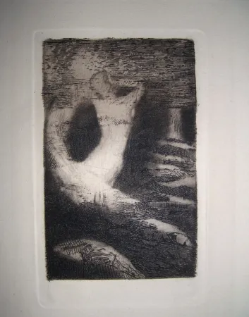 蚀刻版画 Redon - Passage d'une ame