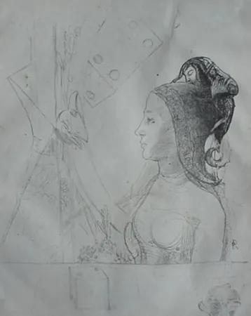 石版画 Redon - Planche d'essai 