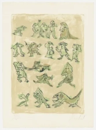 石版画 Reinhoud - 17 contre