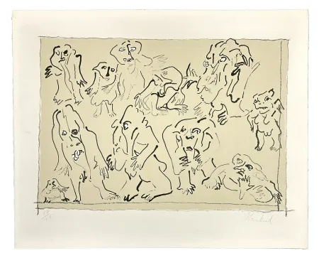 石版画 Reinhoud - Jour de sortie