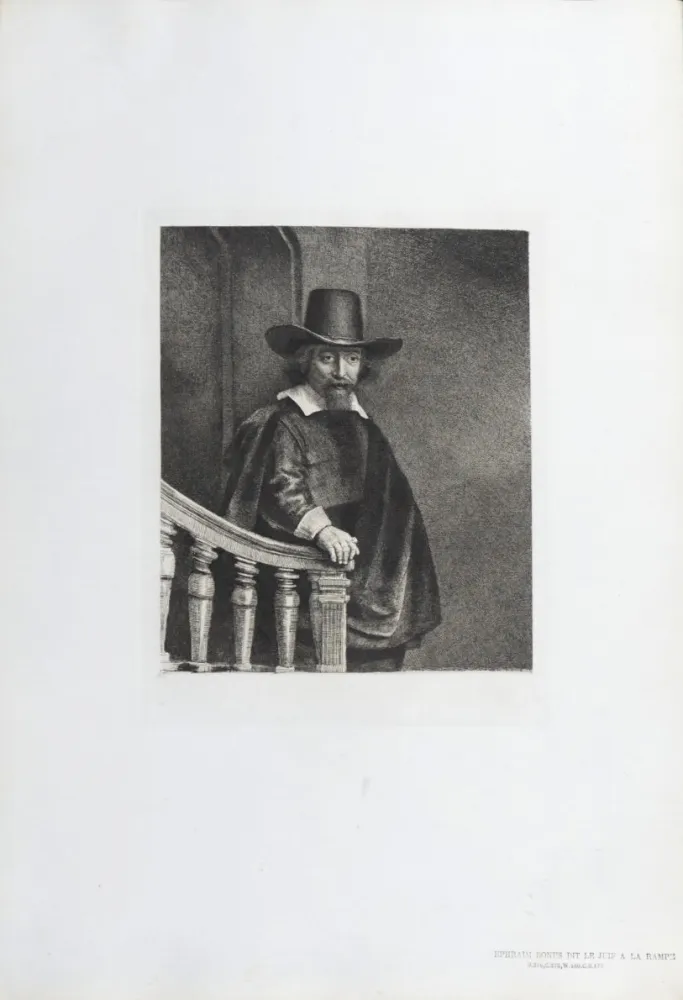 照相凹版 Rembrandt - Ephraim Bonus dit Le Juif à la Rampe