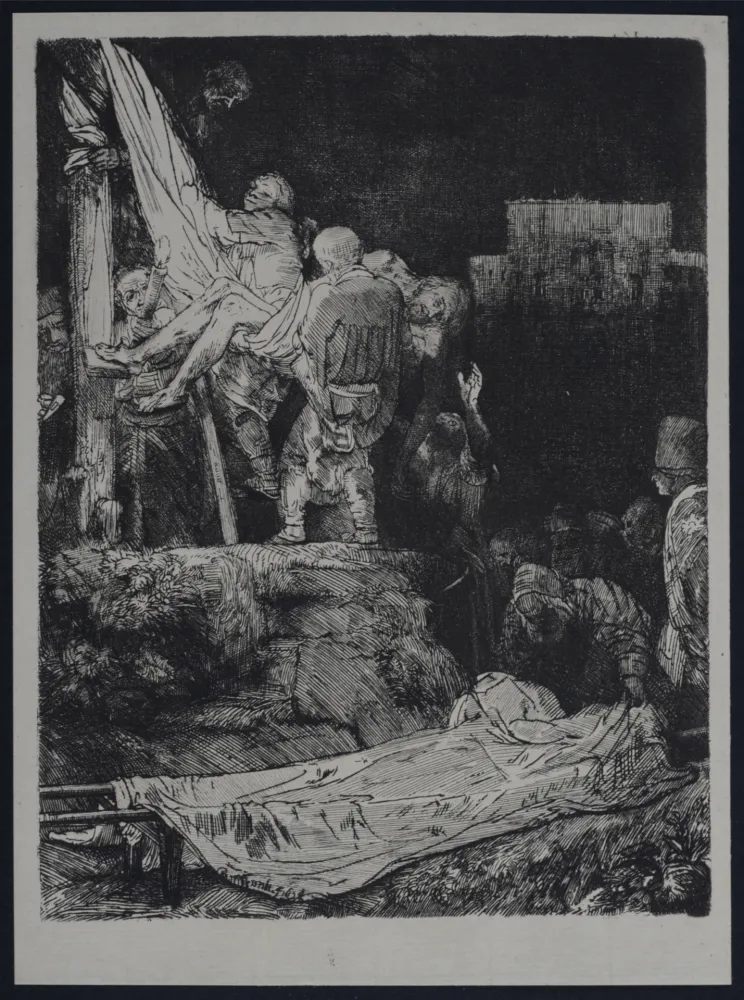 照相凹版 Rembrandt - La descente de croix aux flambeaux