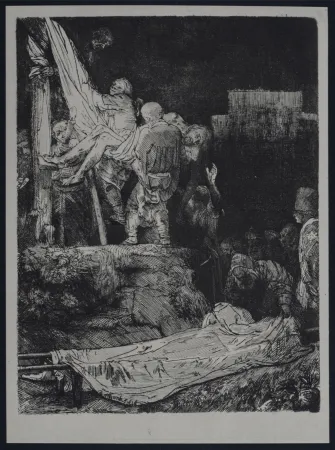 照相凹版 Rembrandt - La descente de croix aux flambeaux