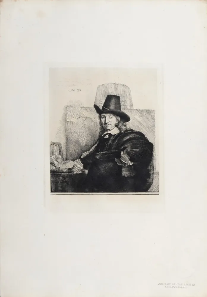 照相凹版 Rembrandt - Portrait de Jean Asselyn