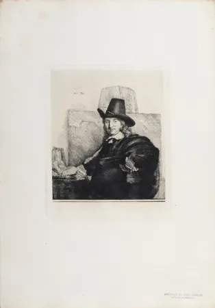 照相凹版 Rembrandt - Portrait de Jean Asselyn