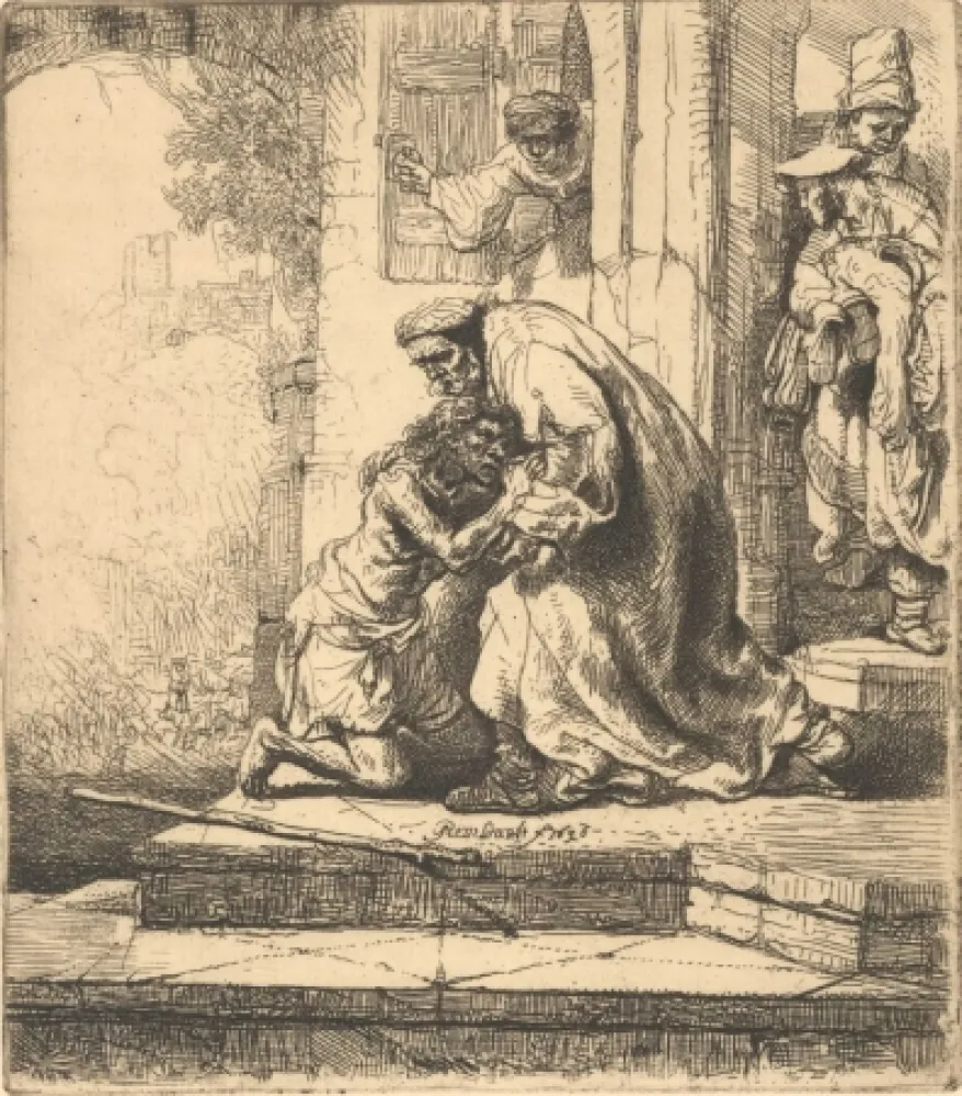版画 Rembrandt - The Return of the Prodigal Son