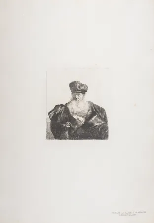 照相凹版 Rembrandt - Vieillard au manteau de velours