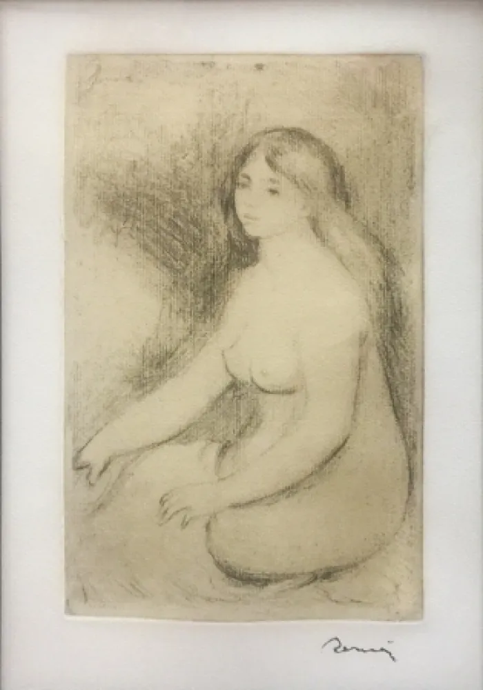 版画 Renoir - BAIGNEUSE ASSISE (D., S. 11)
