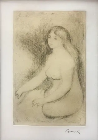 版画 Renoir - BAIGNEUSE ASSISE (D., S. 11)