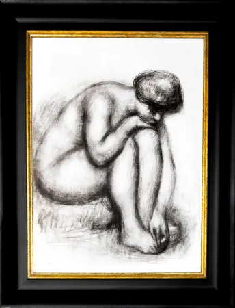 石版画 Renoir - Baigneuse se séchant