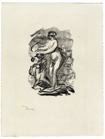 石版画 Renoir - Femme au cep de vigne