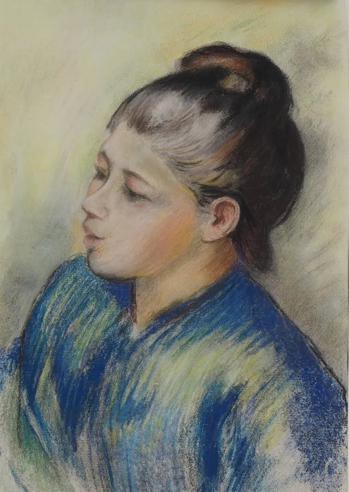 石版画 Renoir - La jeune fille au chignon