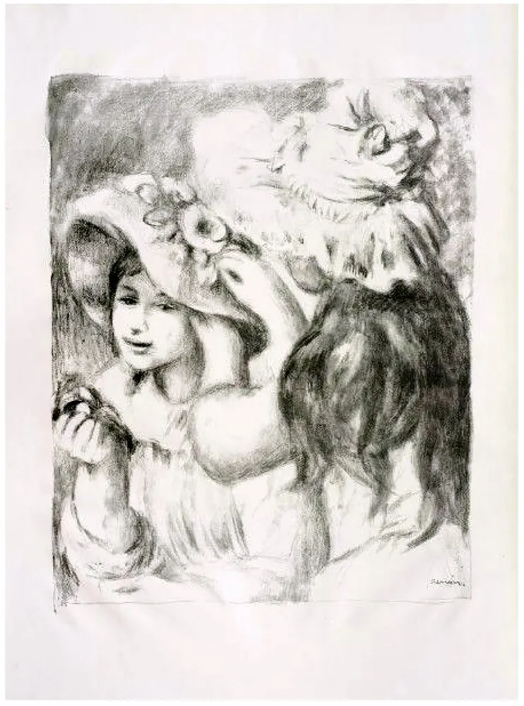 石版画 Renoir - LE CHAPEAU ÉPINGLÉ (1898). 2e planche.