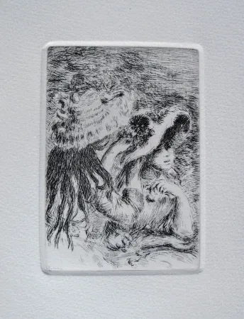 版画 Renoir - Le chapeau épinglé
