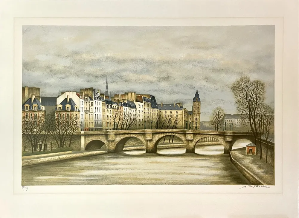 石版画 Renoux - Le Pont-Neuf
