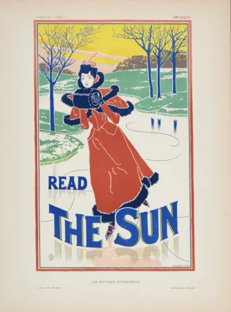 石版画 Rhead - Read the Sun,1897
