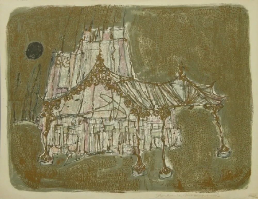 石版画 Richards - Untitled abstract fantasy