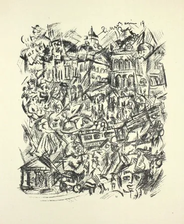石版画 Richter-Berlin - Centrum Berlin