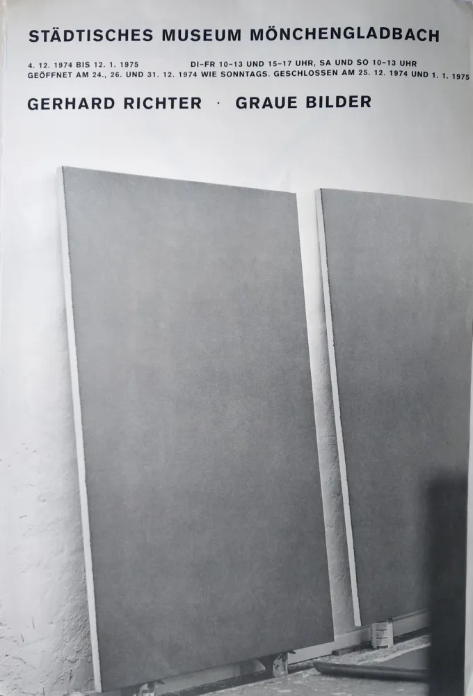 胶版印刷 Richter - Graue Bilder. Ausstellungsplakat.