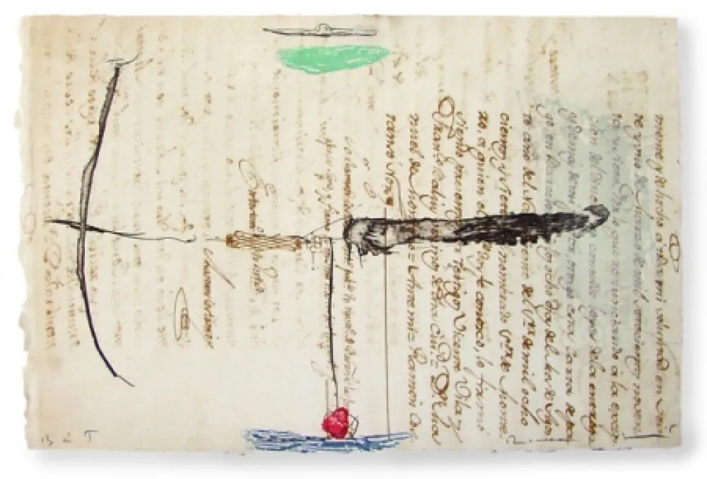 蚀刻飞尘法 Riera I Arago - Airplane with Red Tail