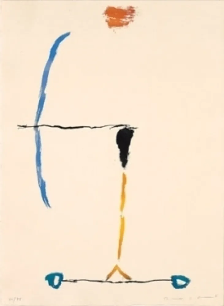 版画 Riera I Aragó - Avió arc blau 