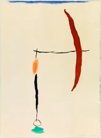 版画 Riera I Aragó - Avión en ángulo con amarillo 