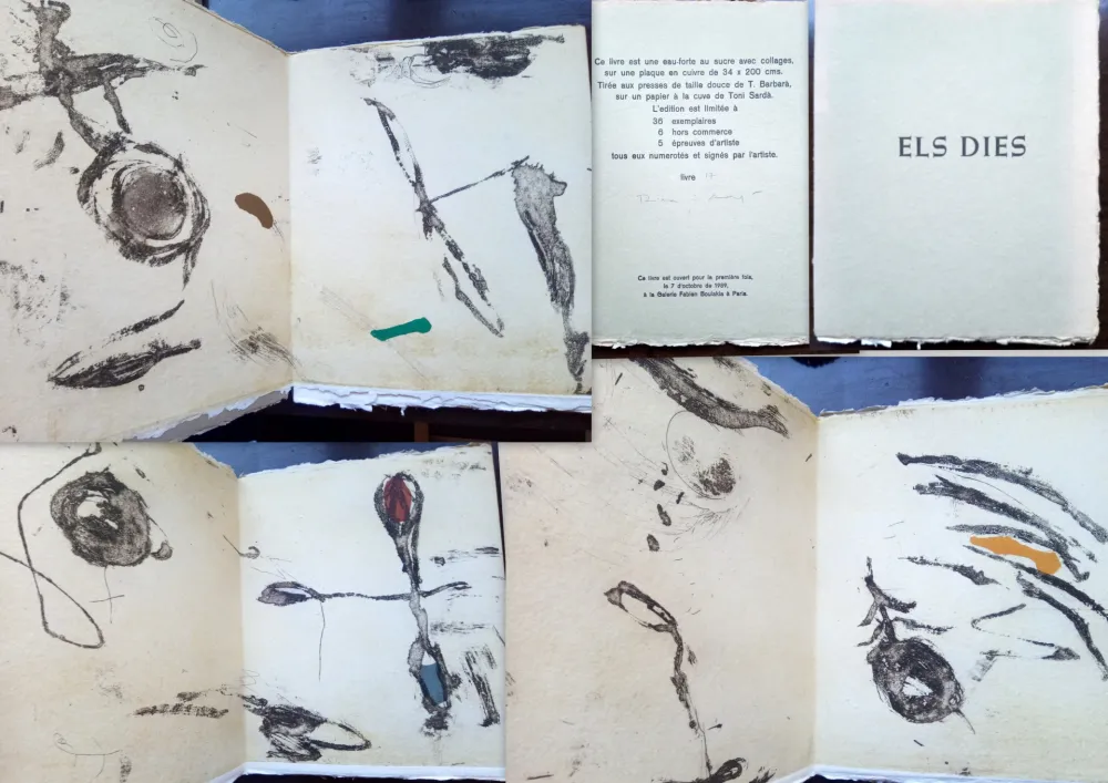 蚀刻版画 Riera I Arago - Els dies (Livre d'artiste)