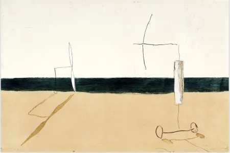 蚀刻飞尘法 Riera I Aragó - Paisaje con Aviones Blancos