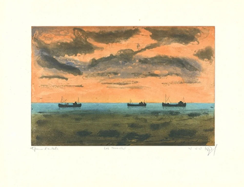蚀刻飞尘法 Rigal J.j.j. - Thonniers au large de Rosas