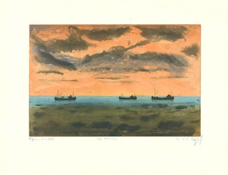 蚀刻飞尘法 Rigal J.j.j. - Thonniers au large de Rosas