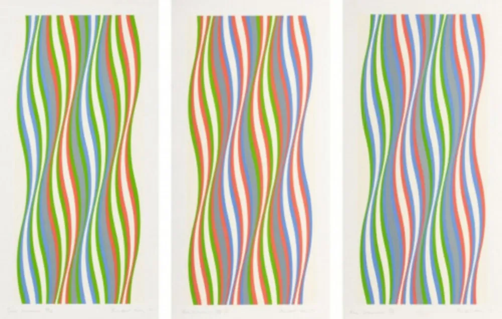丝网印刷 Riley - Green Dominance, Blue Dominance, Red Dominance (set of 3)