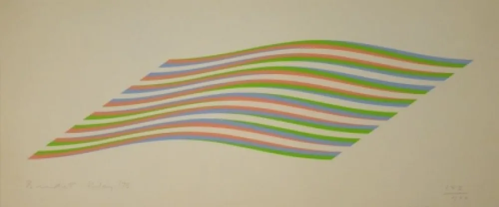 丝网印刷 Riley - Untitled (Waves)